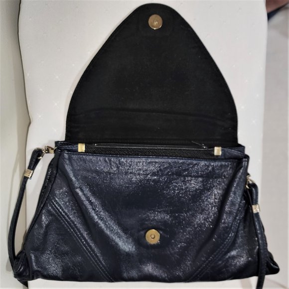 Authentic Vintage Brixton Canada Made Buttery Soft Black Leather Cowhide Purse - Picture 9 of 10